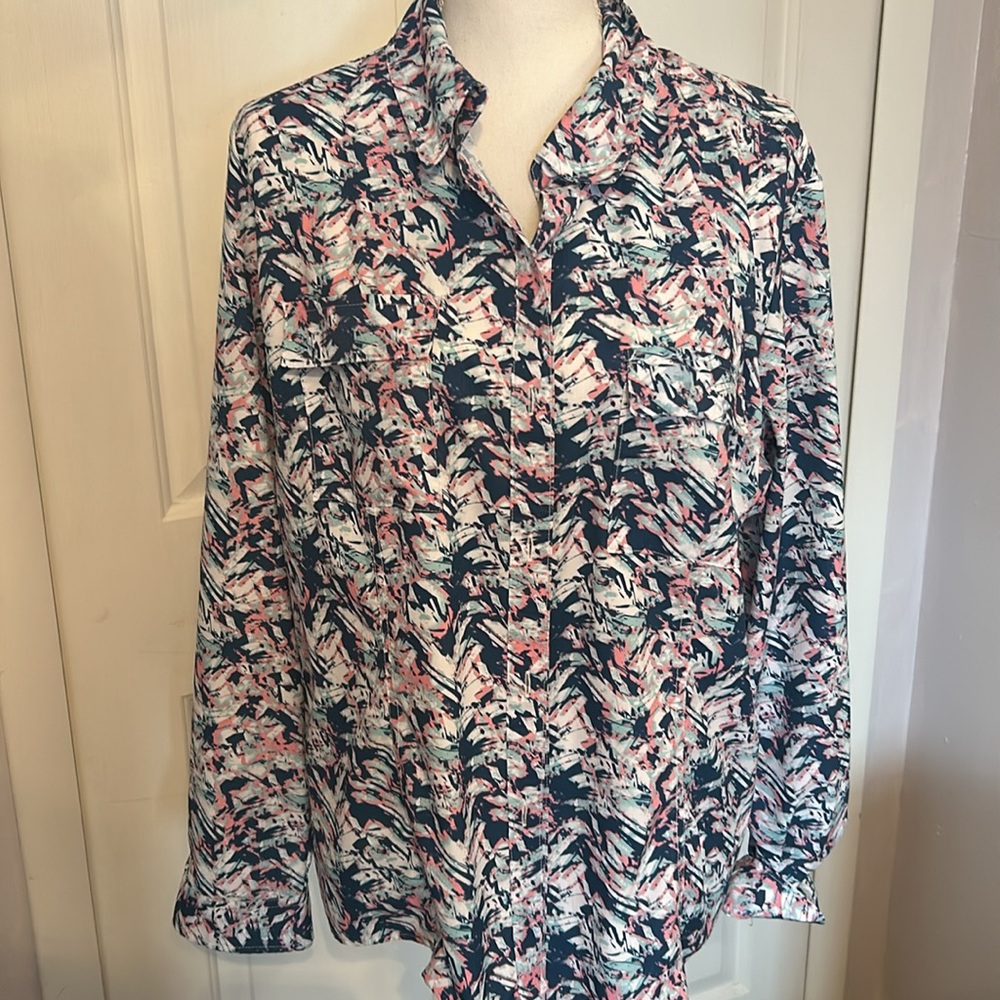 Silver Bait Button Up Sun Shirt
